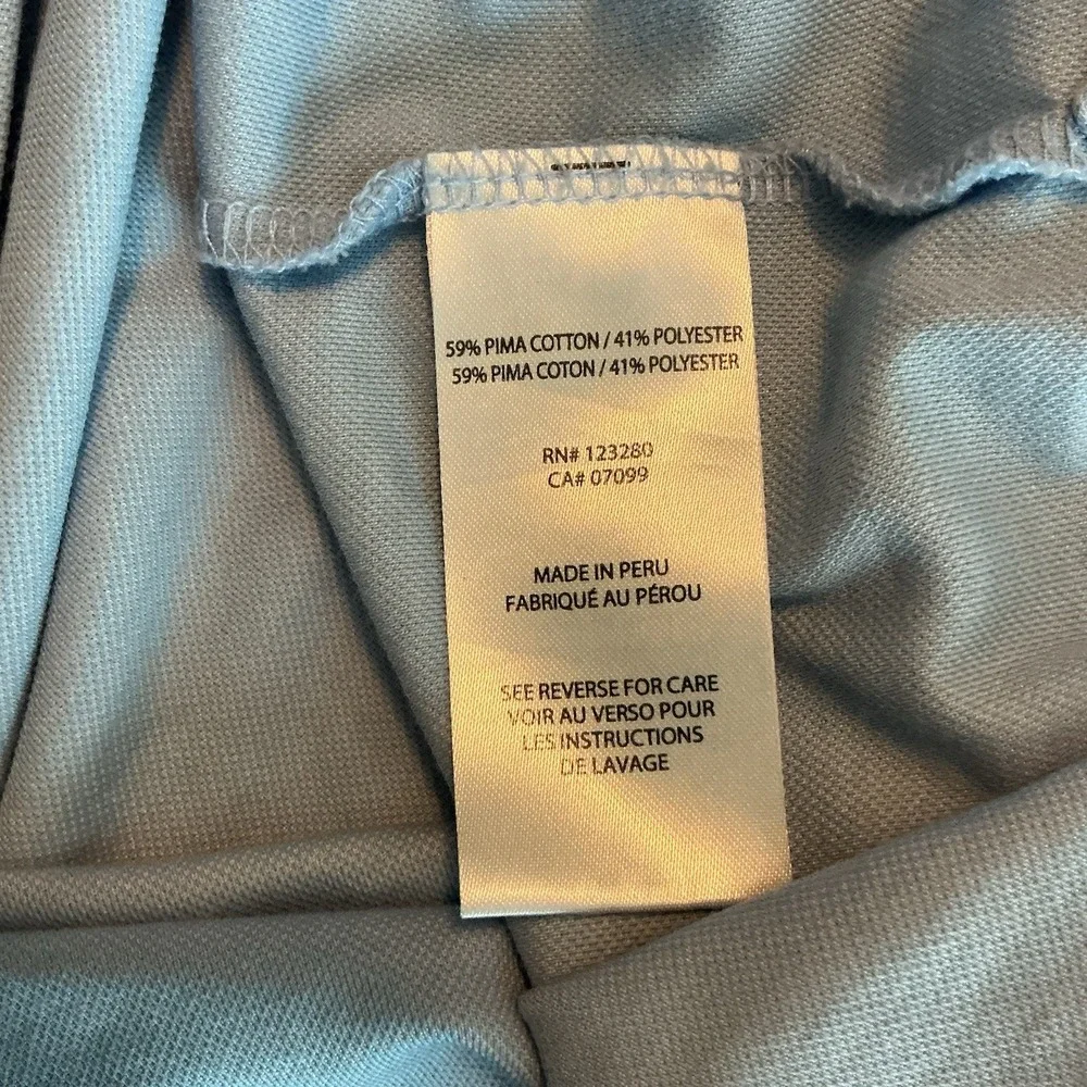 Travis Mathew Excursion Knit Polo Shirt‎ Heather Blue Size XL Golf Preppy - Picture 8 of 8